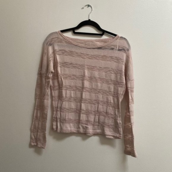 Forever 21 Striped Burnout Dolman Knit Sweater S - Picture 1 of 4